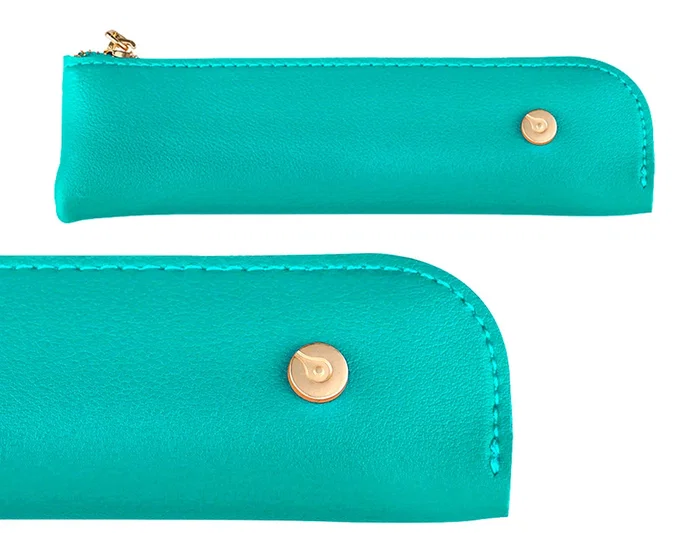 Belius Bolígrafo y Estuche Soiree Art Deco Turquesa y Dorado Tinta Azul Caja de Diseño