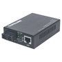 Intellinet 507349 Convertidor de Medios Gigabit Ethernet 1000Base-T a 1000Base-LX, Fibra Monomodo 1310nm, 20km, Negro