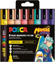 Marcador T.Opaca No Perm. Uni Posca 1.8 (Pc-5M) Manga Hero Estuche De 8