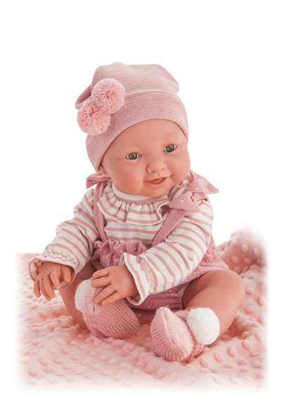 Antonio Juan Muñeca Recién Nacida Mia que Hace Pipí 42 cm, Cuerpo de Vinilo con Pañal, Manta y Biberón Incluidos