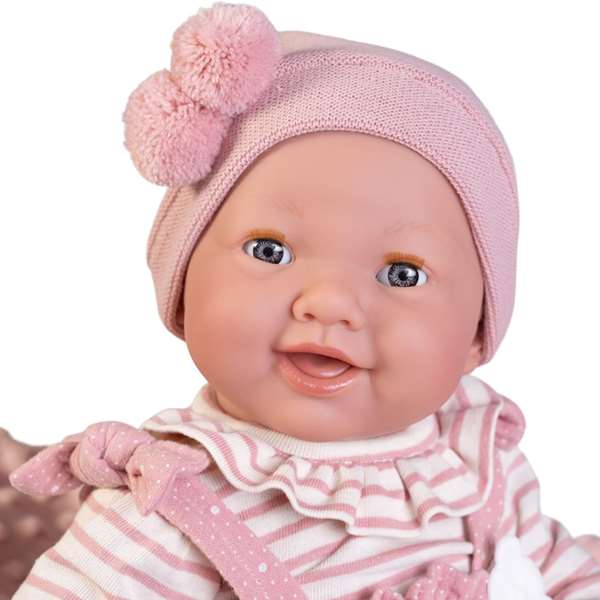 Antonio Juan Muñeca Recién Nacida Mia que Hace Pipí 42 cm, Cuerpo de Vinilo con Pañal, Manta y Biberón Incluidos