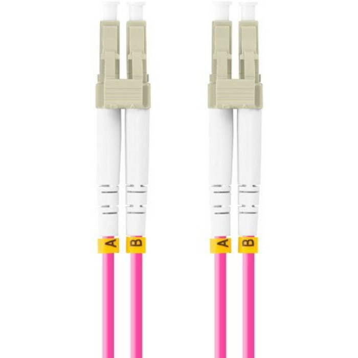 Lanberg Cable de fibra óptica OM4 LC/UPC-LC/UPC Duplex 0,5 m Violeta Lanberg Cable de fibra óptica OM4 LC/UPC-LC/UPC Duplex 0,5 m Violeta