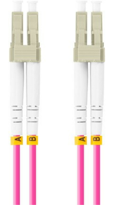 Lanberg Cable de Fibra Óptica LC/UPC a LC/UPC Duplex OM4 50/125 0.5m LSZH Violeta Lanberg Cable de Fibra Óptica LC/UPC a LC/UPC Duplex OM4 50/125 0.5m LSZH Violeta