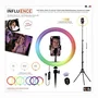 T'nb Influence - Anillo de luz LED 12" blanco y RGB + Trípode para estudio - Negro