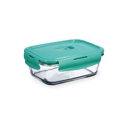 Recipiente Rectangular Hermético Vidrio Turquesa Luminarc 82 cL (6 Unidades)
