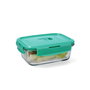 Recipiente Rectangular Hermético Vidrio Turquesa Luminarc 82 cL (6 Unidades)