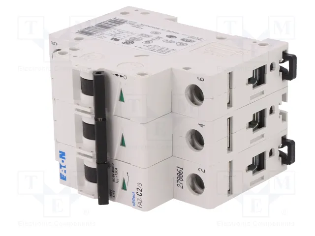 EATON ELECTRIC FAZ-C2/3 Interruptor Magnetotérmico de 3 Polos 2A 15kA EATON ELECTRIC FAZ-C2/3 Interruptor Magnetotérmico de 3 Polos 2A 15kA