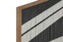 DKD Home Decor Cuadro Decorativo Urban con Rayas, de Algodón y Abeto, Colores Negro y Crema, 80x60 cm, Profundidad 3 cm, Set de 2 Unidades