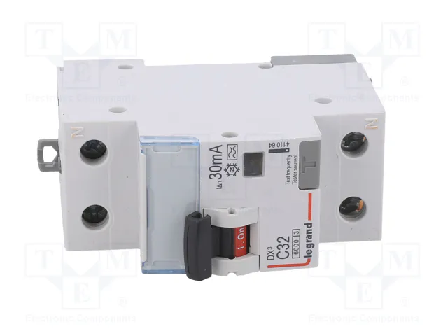 LEGRAND P310 DX RCBO 2 Polos 32A 30mA 400VAC