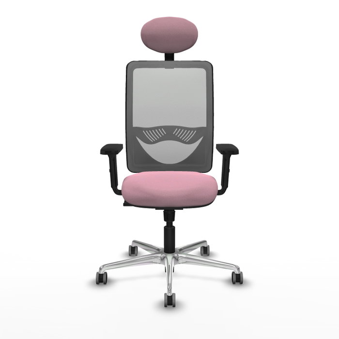 PIQUERAS Y CRESPO Silla de oficina Zulema Rosa y Gris con Mecanismo Sincro PIQUERAS Y CRESPO Silla de oficina Zulema Rosa y Gris con Mecanismo Sincro