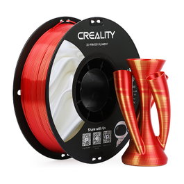 Creality CR-Silk PLA Filamento 3D 3301120009 Golden Red, 1.75 mm, 1 kg, Rojo Oro, compatible con impresoras FDM Creality