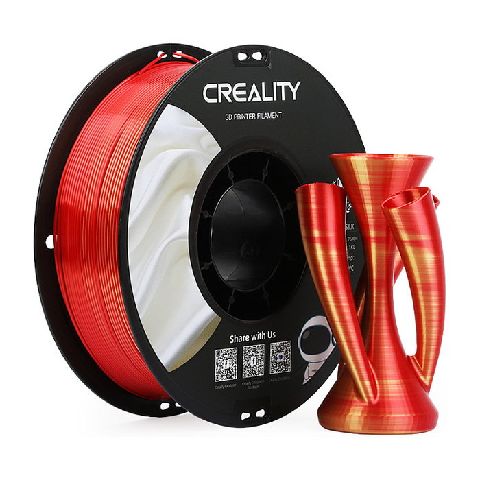 Creality CR-Silk PLA Filamento 3D 3301120009 Golden Red, 1.75 mm, 1 kg, Rojo Oro, compatible con impresoras FDM Creality Creality CR-Silk PLA Filamento 3D 3301120009 Golden Red, 1.75 mm, 1 kg, Rojo Oro, compatible con impresoras FDM Creality