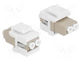 DeLOCK 86347 Módulo Keystone LC Duplex a LC Duplex en Marrón y Blanco