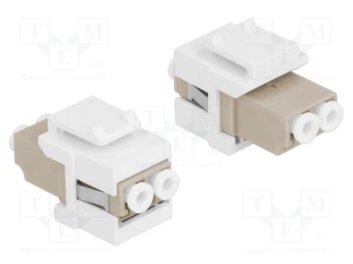 DeLOCK 86347 Módulo Keystone LC Duplex a LC Duplex en Marrón y Blanco DeLOCK 86347 Módulo Keystone LC Duplex a LC Duplex en Marrón y Blanco