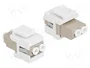 DeLOCK 86347 Módulo Keystone LC Duplex a LC Duplex en Marrón y Blanco