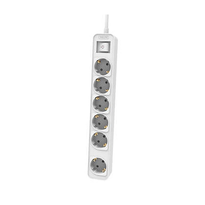Philips Regleta con 6 Tomas Schuko e Interruptor Blanco 1,5 m Philips Regleta con 6 Tomas Schuko e Interruptor Blanco 1,5 m