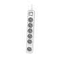 Philips Regleta con 6 Tomas Schuko e Interruptor Blanco 1,5 m