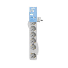 Philips CHP2164W/62 Regleta con Interruptor de 6 Tomas Schuko Blanco