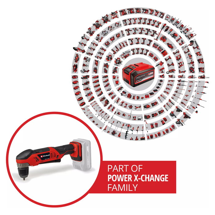 Einhell Power X-Change TE-AD 18 Li Atornillador angular de 18V (Solo)