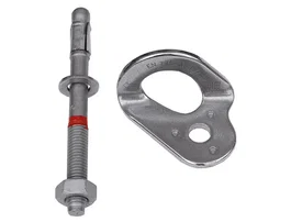 Safetop Set de Anclaje Permanente con Tornillo Métrica 12, 30 kN, 38x125x40 mm, 6 Tornillos