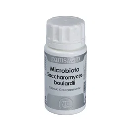 EQUISALUD Microbiota Saccaromyces Boulardii Probiotico, Saccharomyces boulardii para Flora Intestinal, 60 Capsulas Gastrorresistentes, Apto Vegetarianos y Diabeticos