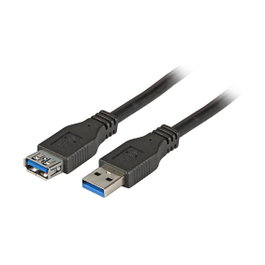 EFB Elektronik Cable de extensión USB 3.0 A/A, 3m, Negro, Premium