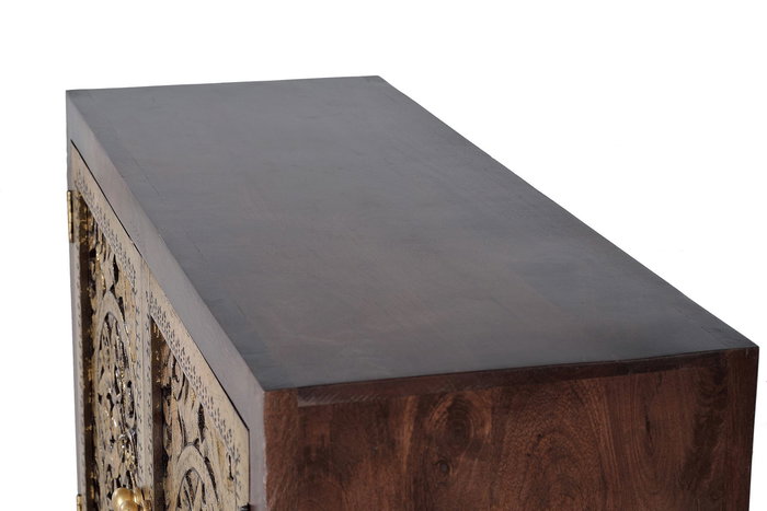 Giner y Colomer Cómoda de Madera de Mango con Detalles en Bronce Hechos a Mano