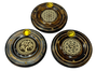 DKD Home Decor Soporte Incienso Arabe Marron Dorado Arbol de la Vida 10 x 1 x 10 cm (12 Unidades)