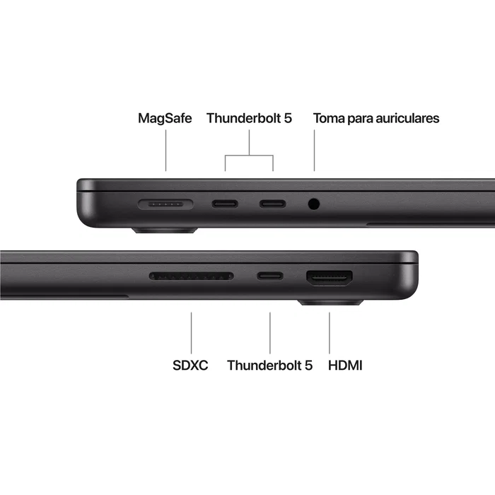Apple MacBook Pro 14 Pulgadas M5 Pro 24GB 2TB SSD Negro Espacial Apple MacBook Pro 14 Pulgadas M5 Pro 24GB 2TB SSD Negro Espacial