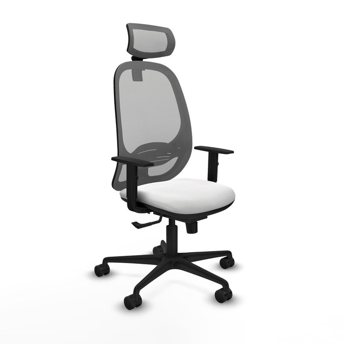 PIQUERAS Y CRESPO Silla de oficina Cilanco con mecanismo Sincro, Blanco y Gris PIQUERAS Y CRESPO Silla de oficina Cilanco con mecanismo Sincro, Blanco y Gris