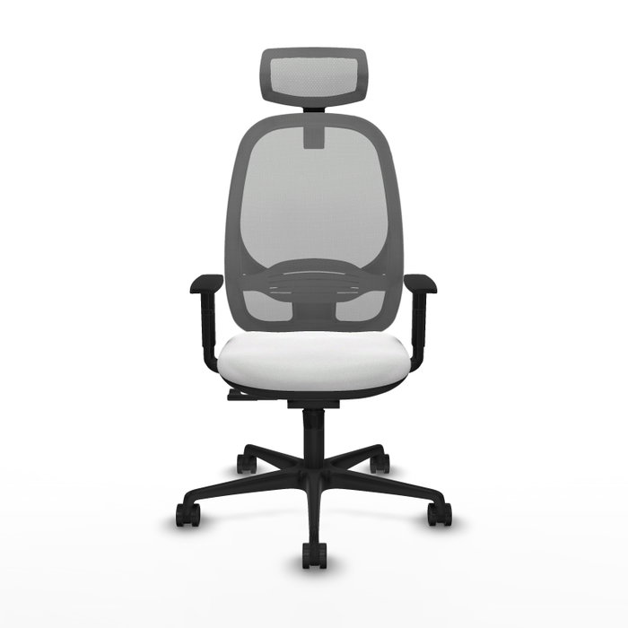 PIQUERAS Y CRESPO Silla de oficina Cilanco con mecanismo Sincro, Blanco y Gris PIQUERAS Y CRESPO Silla de oficina Cilanco con mecanismo Sincro, Blanco y Gris