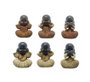 DKD Home Decor Figura Resina Monje Surtido de 6 Unidades