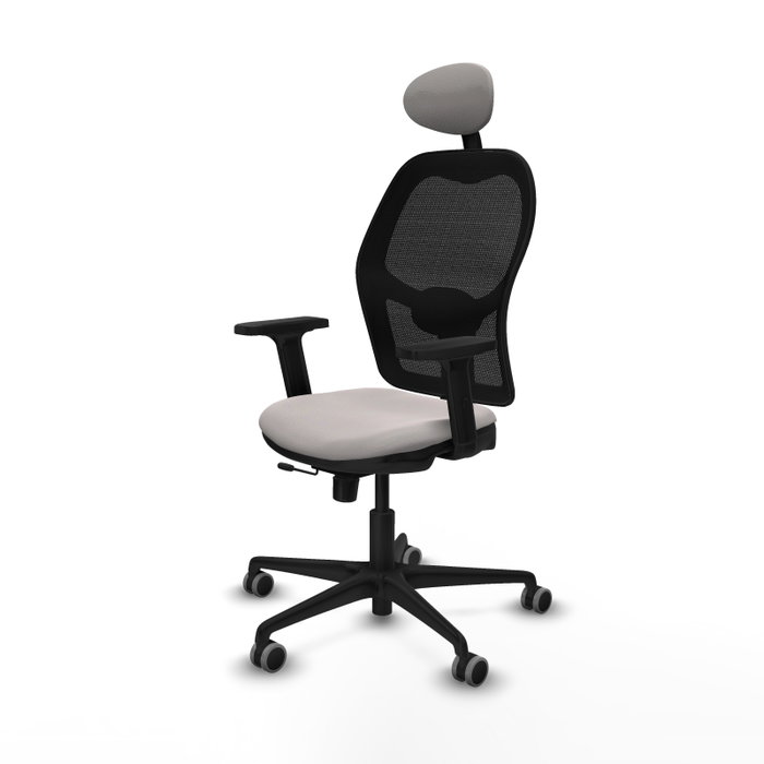 PIQUERAS Y CRESPO Silla de oficina Jorquera con mecanismo Sincro/Traslack, Blanco y Negro PIQUERAS Y CRESPO Silla de oficina Jorquera con mecanismo Sincro/Traslack, Blanco y Negro