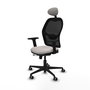 PIQUERAS Y CRESPO Silla de oficina Jorquera con mecanismo Sincro/Traslack, Blanco y Negro