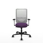 PIQUERAS Y CRESPO Silla de oficina Zulema con mecanismo Sincro, Morado y Blanco