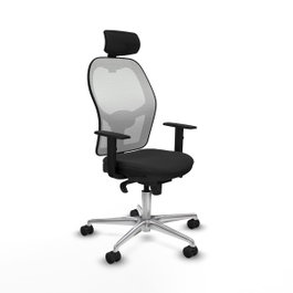 PIQUERAS Y CRESPO Silla de oficina Jorquera Negro/Blanco