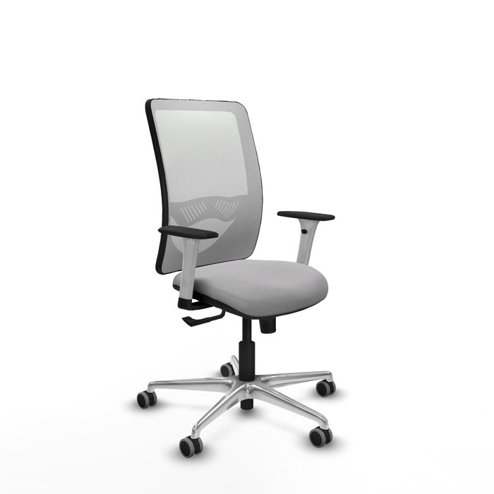 PIQUERAS Y CRESPO Silla de oficina Zulema con mecanismo Sincro, Gris claro y Blanco PIQUERAS Y CRESPO Silla de oficina Zulema con mecanismo Sincro, Gris claro y Blanco