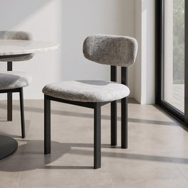 Silla Gris Tejido-Metal 50 X 47 X 81 cm (Set de 2)