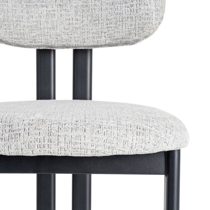 Silla Gris Tejido-Metal 50 X 47 X 81 cm (Set de 2)