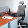 PIQUERAS Y CRESPO Silla de oficina Zulema con mecanismo Sincro, Negro y Blanco