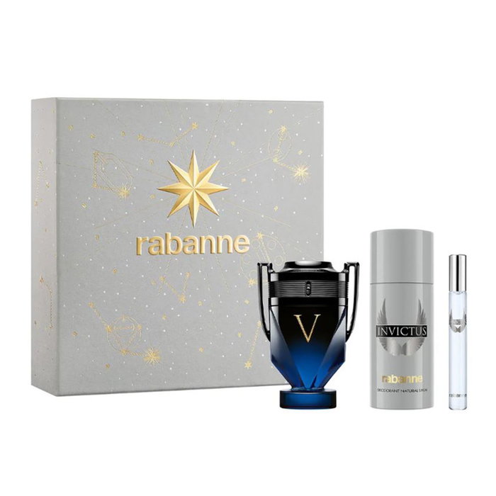 Paco Rabanne Invictus Victory Elixir Eau de Parfum 100 ml + Desodorante 150 ml + Miniatura 10 ml Paco Rabanne Invictus Victory Elixir Eau de Parfum 100 ml + Desodorante 150 ml + Miniatura 10 ml