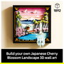 LEGO 31218 Art Paisaje Japonés con Cerezos en Flor - Juego de construcción para adultos, 1892 piezas