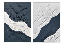 DKD Home Decor Cuadro Lienzo Moderno de 83x4x123 cm, Pack de 2