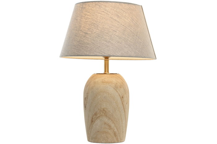 DKD Home Decor Lámpara Sobremesa India lamps 1c25 Natural Beige Laton Madera 36 x 52 x 25 cm DKD Home Decor Lámpara Sobremesa India lamps 1c25 Natural Beige Laton Madera 36 x 52 x 25 cm