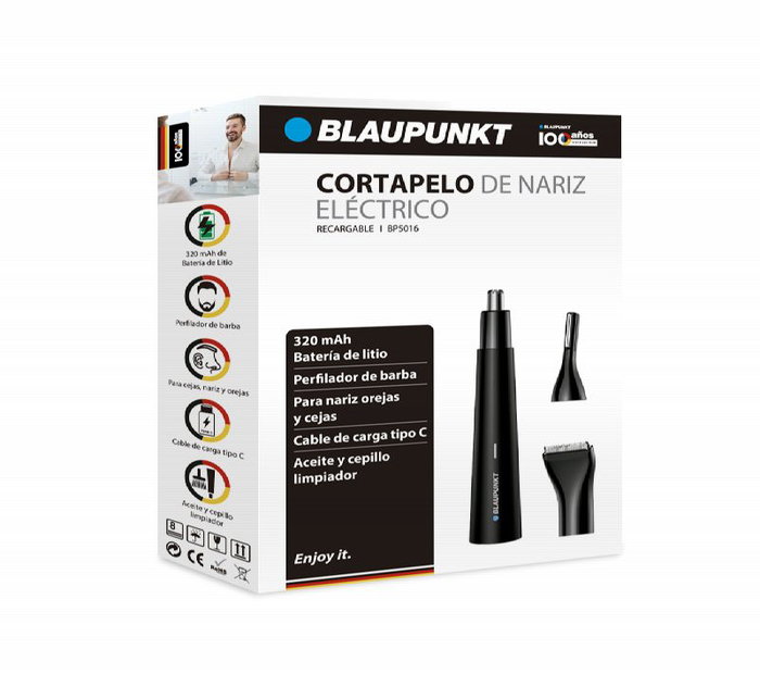 BLAUPUNKT Cortapelo de Nariz Eléctrico Recargable, Accesorio Perfilador
