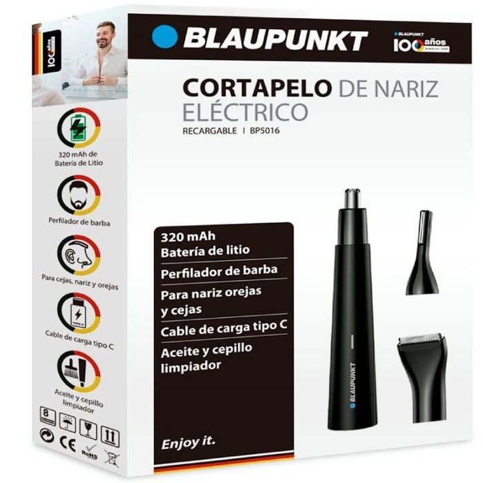 Blaupunkt BP5016 Perfilador Eléctrico Recargable con 3 Accesorios