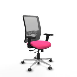 PIQUERAS Y CRESPO Silla de oficina Zulema Rosa y Gris
