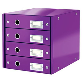 Modulo 4 Cajones Leitz Click&Store Plegable Violeta