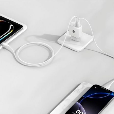 Tech One Tech Cargador de pared TEC2412 1xUSB Tipo-C 1xUSB 12W Blanco