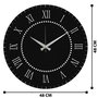 Wallity Reloj de Pared Decorativo de Metal Negro 48x48 cm